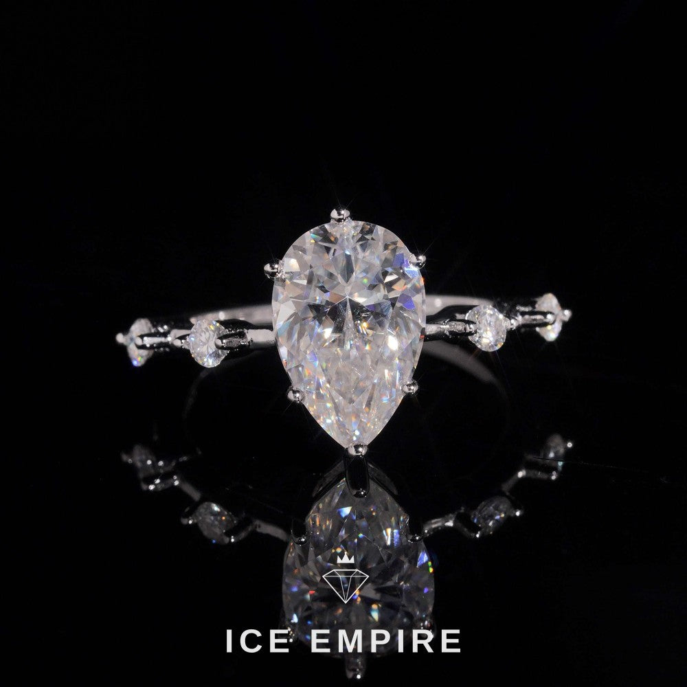 Iced Out 925 Silver Moissanite Wedding Band