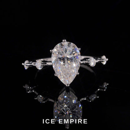 Iced Out 925 Silver Moissanite Wedding Band