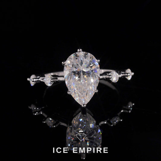 Iced Out 925 Silver Moissanite Wedding Band