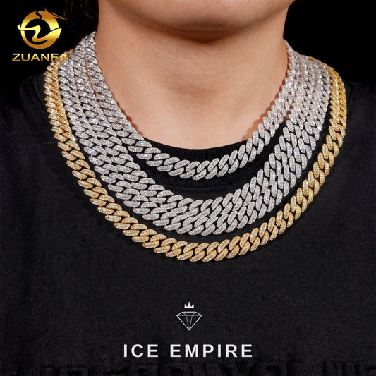 Iced Out Rose Gold Plated Moissanite Cuban Chain