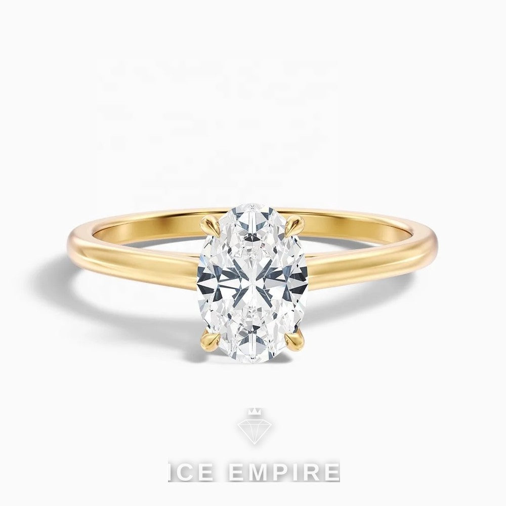 Iced Out Gold Plated Lab Grown Diamond Wedding Band
