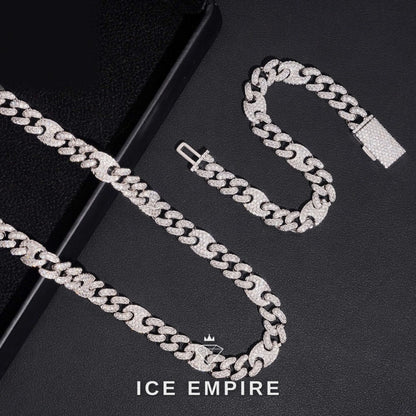 Iced Out Rose Gold Plated Moissanite Cuban Chain