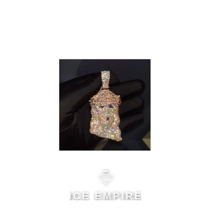 Iced Out Rose Gold Plated Pendant