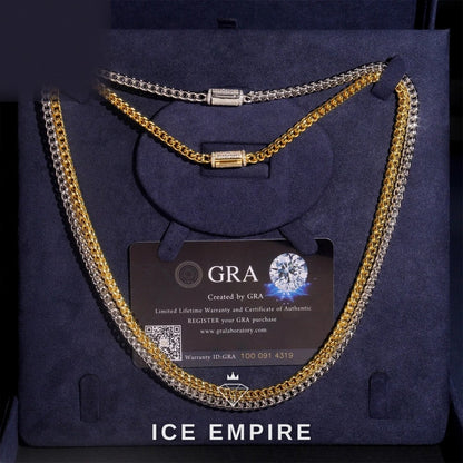 Iced Out Rose Gold Plated Moissanite Cuban Chain