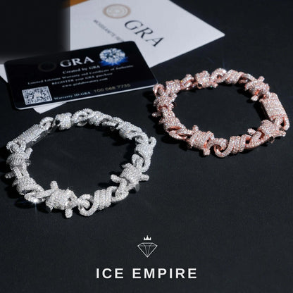 Iced Out 925 Silver Moissanite Cuban Chain