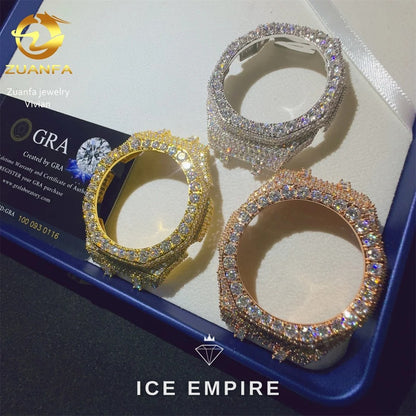 Iced Out 925 Silver Moissanite Watch