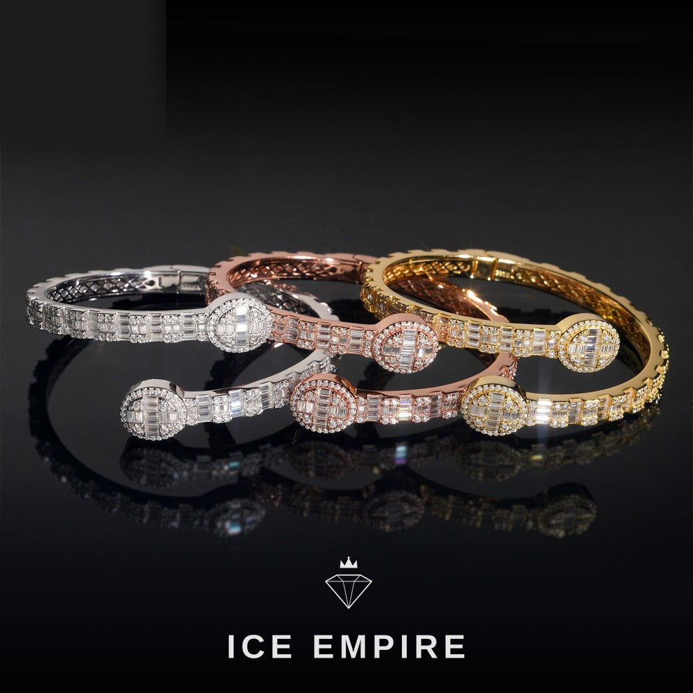 Iced Out Rose Gold Plated Moissanite Bracelet