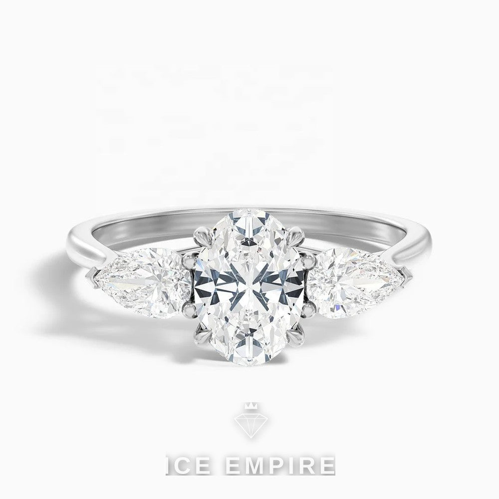 Iced Out 10K Gold Lab Grown Diamond Engagement Ring