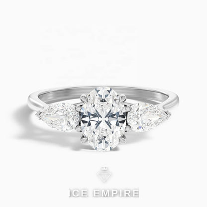 Iced Out 10K Gold Lab Grown Diamond Engagement Ring