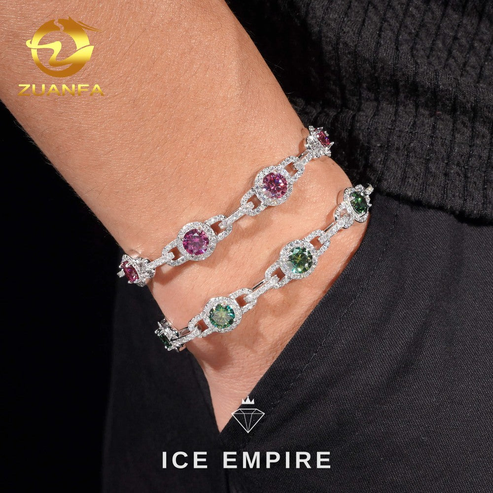 Iced Out Rose Gold Plated Moissanite Cuban Chain