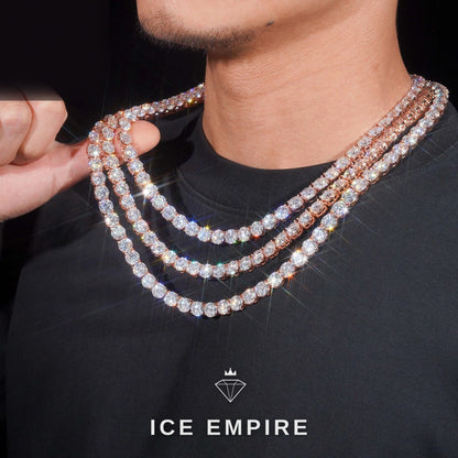 Iced Out Rose Gold Plated Moissanite Cuban Chain