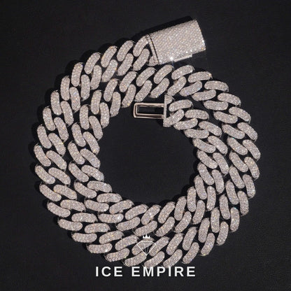 Iced Out Rose Gold Plated Moissanite Cuban Chain