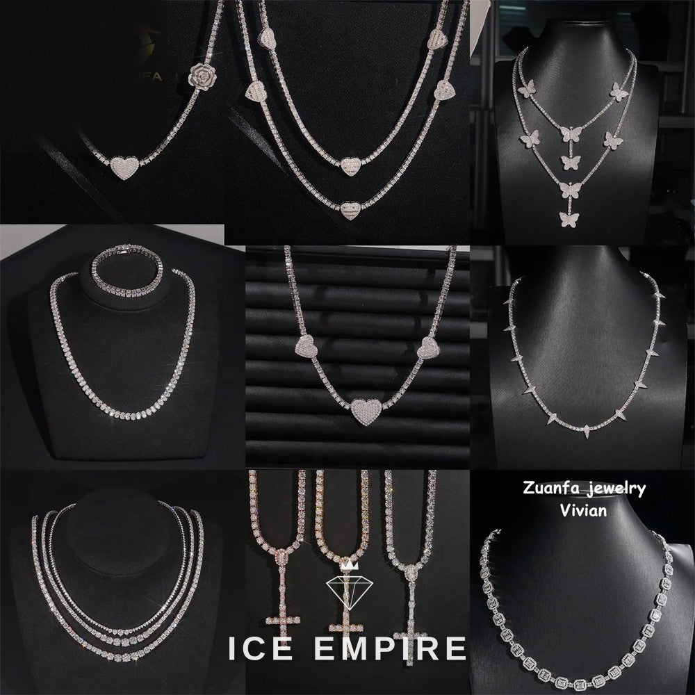 Iced Out Rose Gold Plated Moissanite Cuban Chain