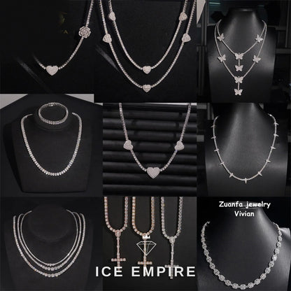 Iced Out Rose Gold Plated Moissanite Cuban Chain