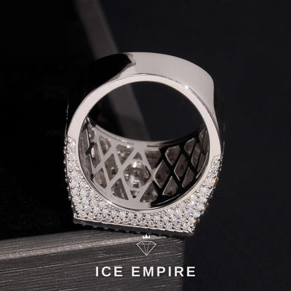 Iced Out Rose Gold Plated Moissanite Ring