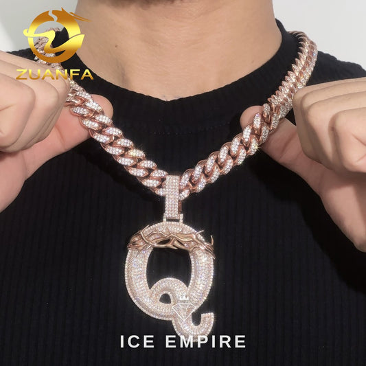 Iced Out Rose Gold Plated Pendant