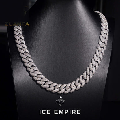 Iced Out Rose Gold Plated Moissanite Cuban Chain
