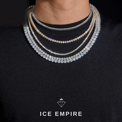 Iced Out Rose Gold Plated Tennis Chain