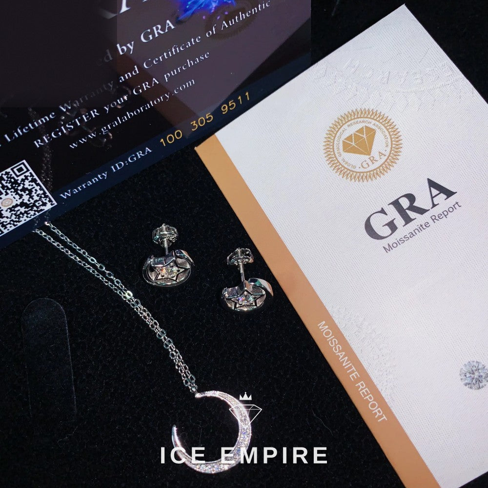 Iced Out 925 Silver Moissanite Earrings