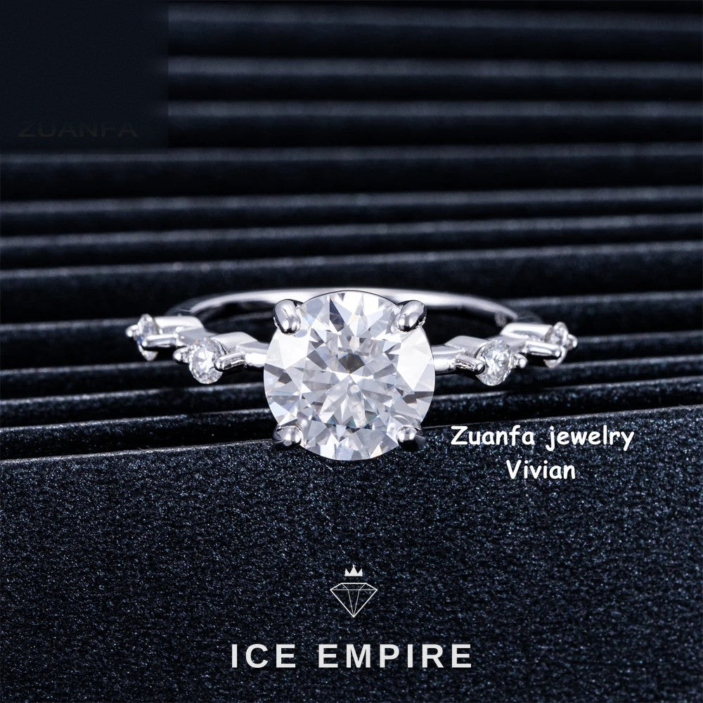Iced Out 925 Silver Moissanite Ring