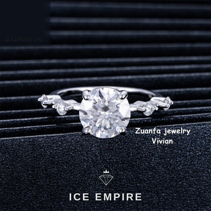 Iced Out 925 Silver Moissanite Ring