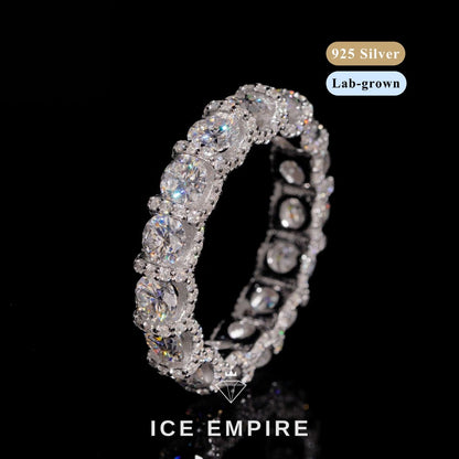 Iced Out 925 Silver Lab Grown Diamond Ring