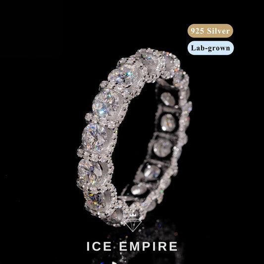 Iced Out 925 Silver Lab Grown Diamond Ring