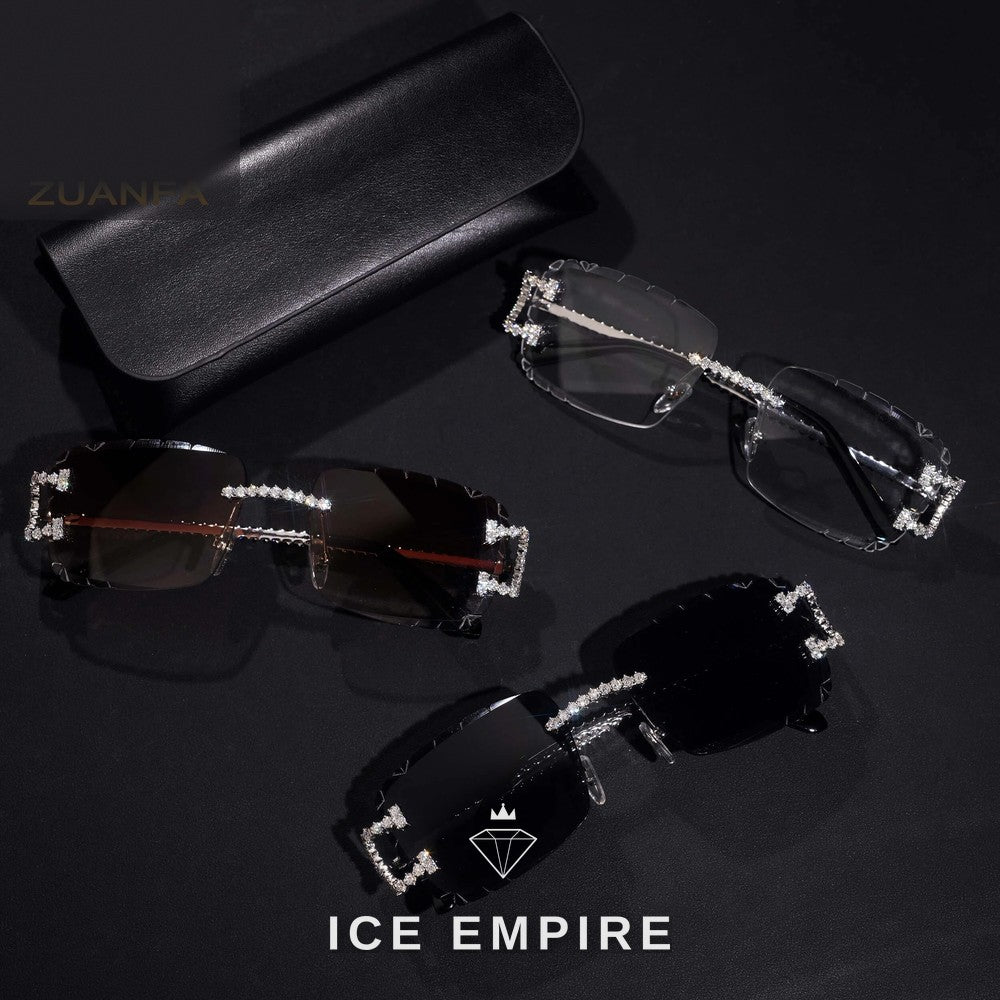 Iced Out 925 Silver Moissanite Glasses
