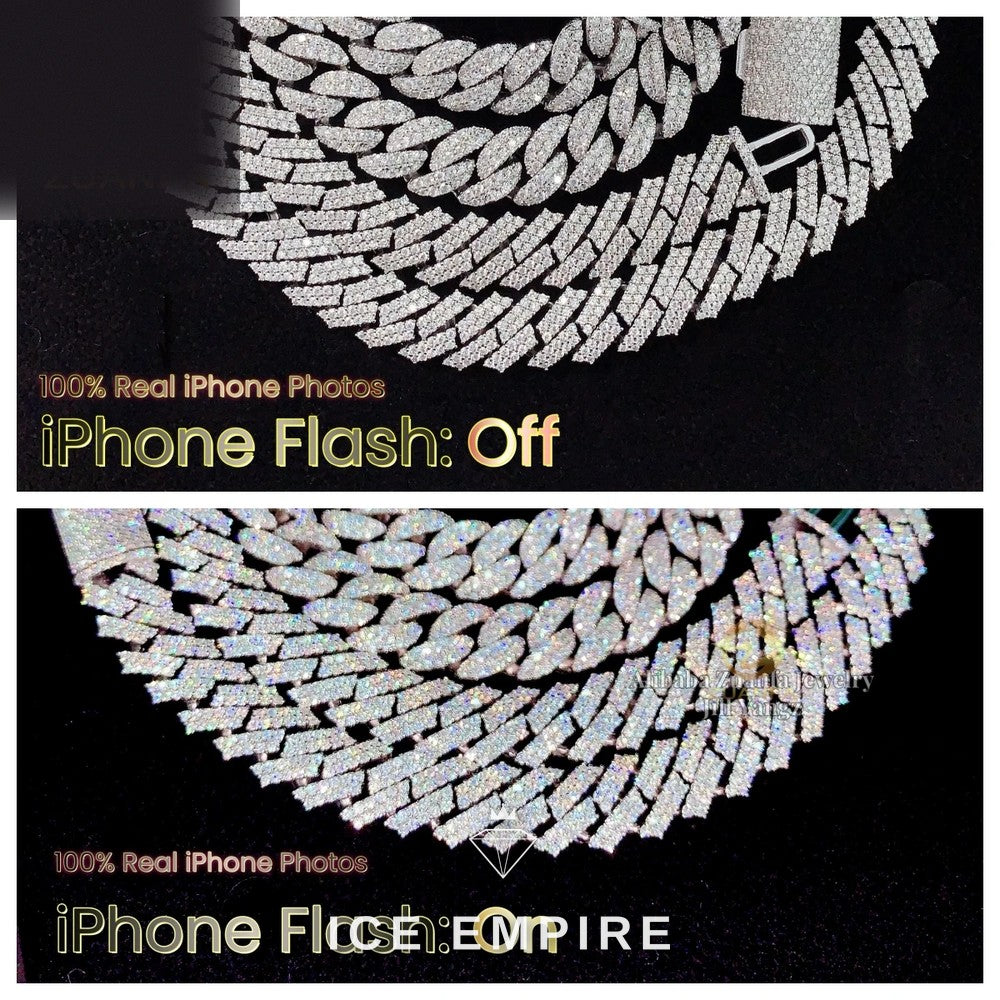 Iced Out Rose Gold Plated Moissanite Cuban Chain