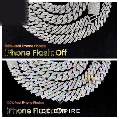 Iced Out Rose Gold Plated Moissanite Cuban Chain