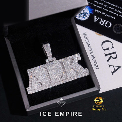 Iced Out 925 Silver Pendant