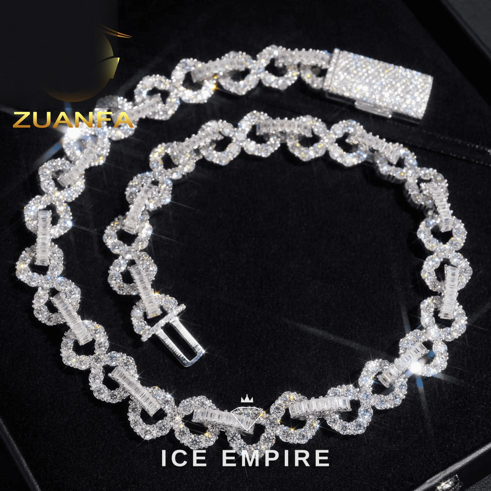 Iced Out Rose Gold Plated Moissanite Cuban Chain
