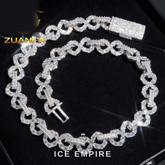 Iced Out Rose Gold Plated Moissanite Cuban Chain