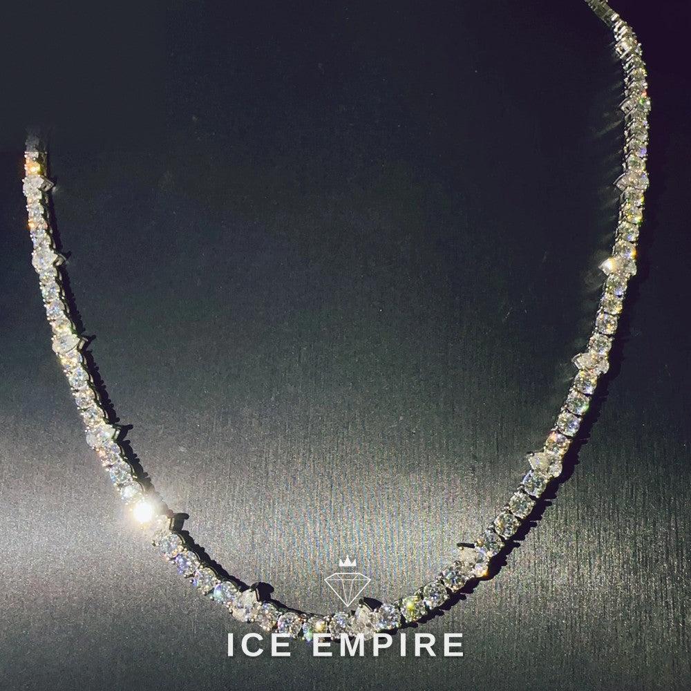 Iced Out Rose Gold Plated Moissanite Cuban Chain
