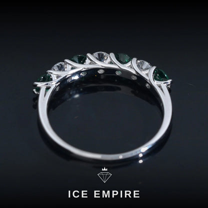 Iced Out 925 Silver Lab Grown Diamond Engagement Ring