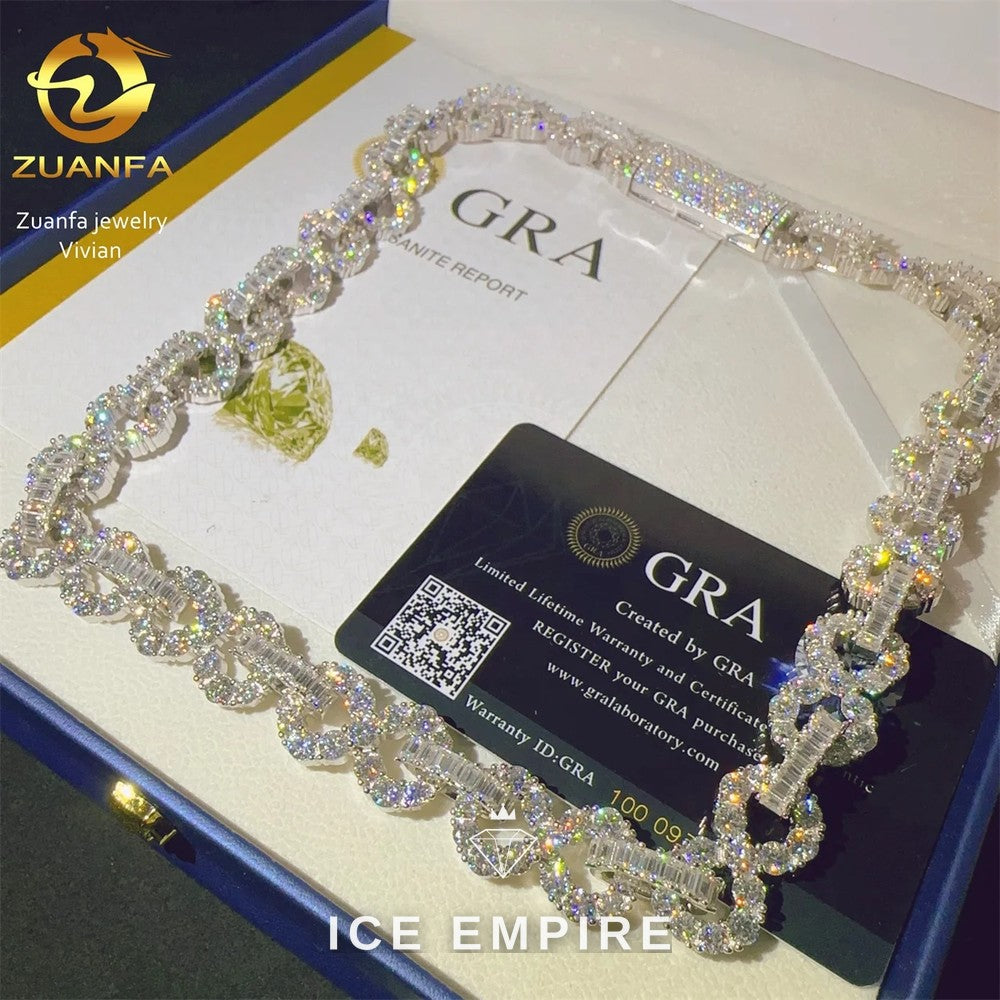 Iced Out Rose Gold Plated Moissanite Cuban Chain