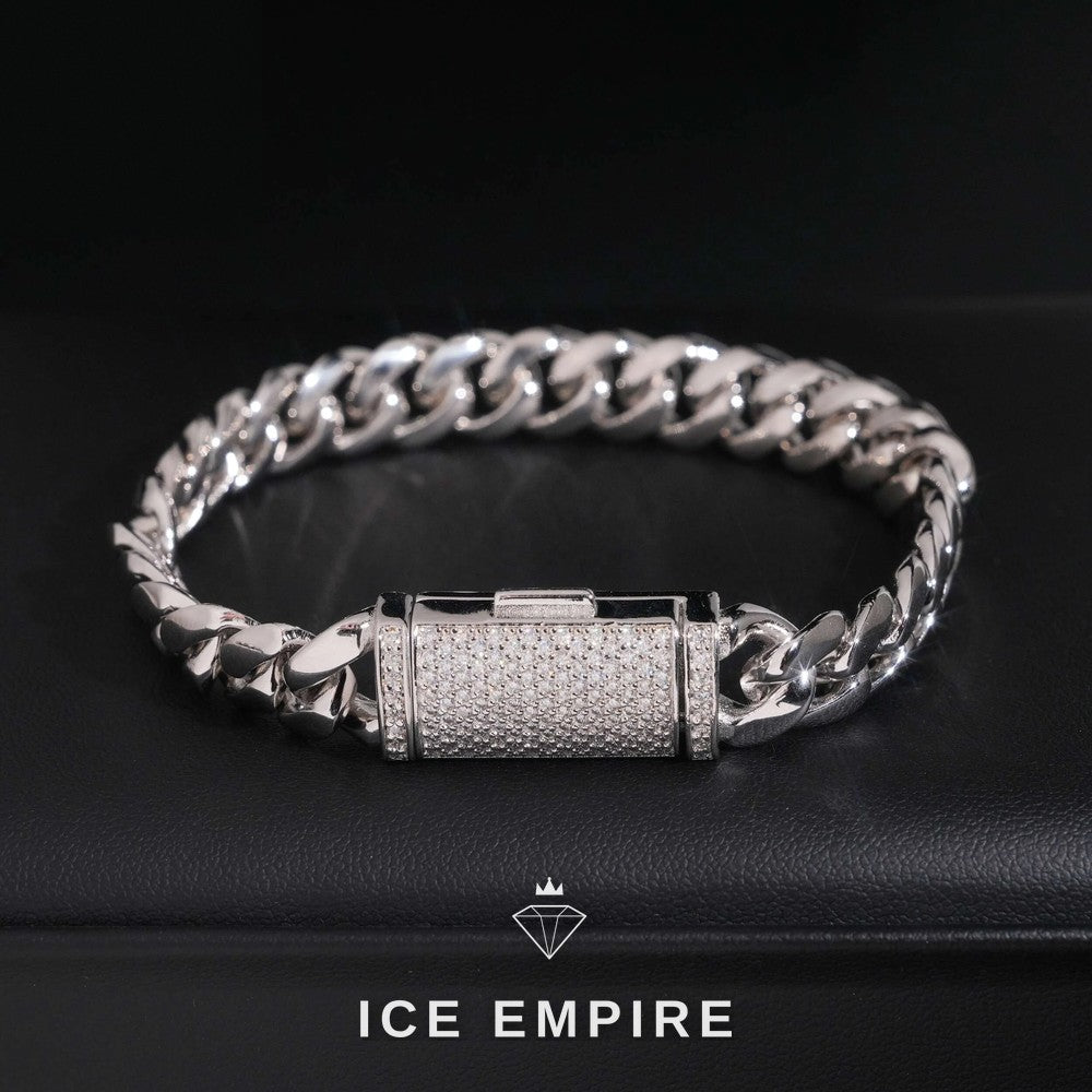 Iced Out Gold Plated Moissanite Cuban Chain