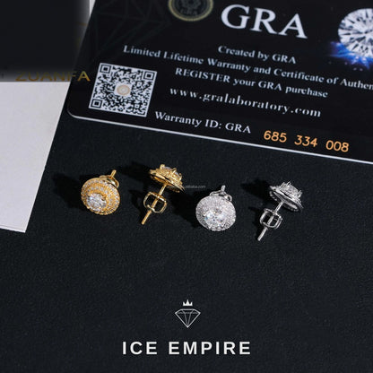 Iced Out Gold Plated Moissanite Earrings