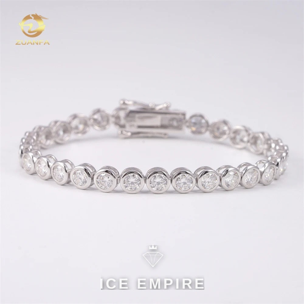 Iced Out Rose Gold Plated Moissanite Cuban Chain