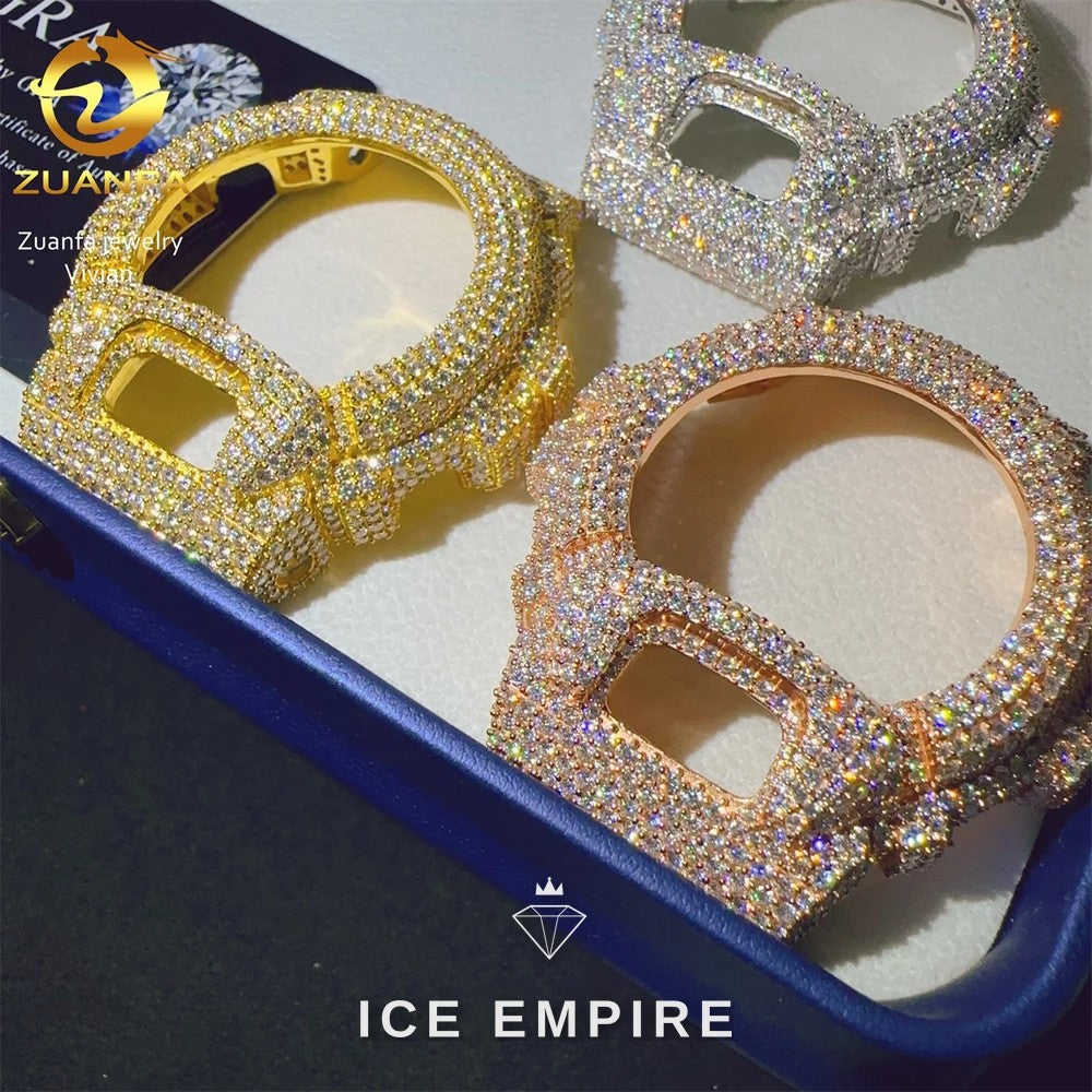 Iced Out 925 Silver Moissanite Watch
