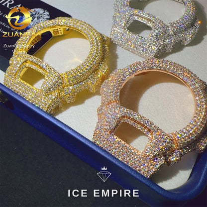 Iced Out 925 Silver Moissanite Watch