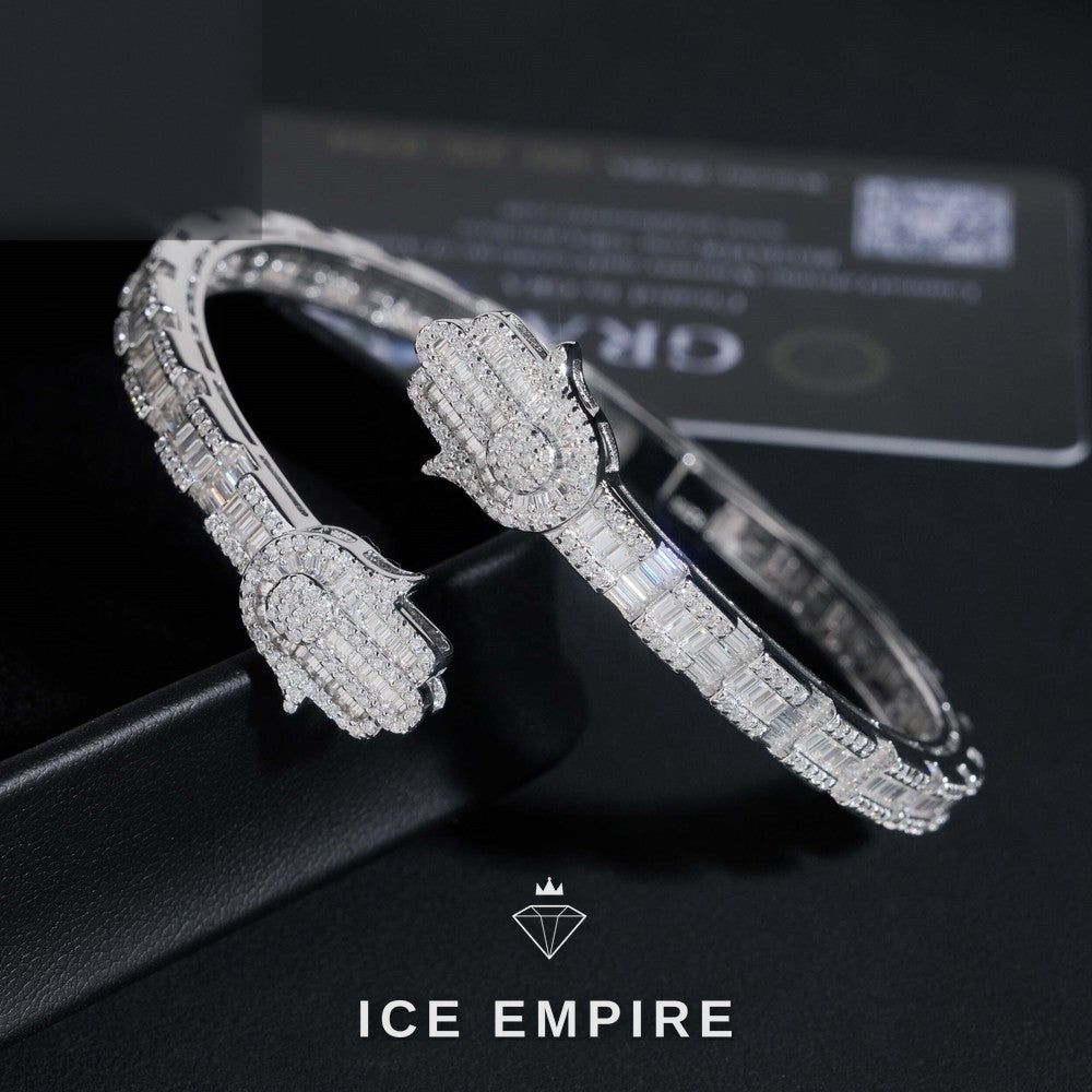 Iced Out Rose Gold Plated Moissanite Tennis Bracelet