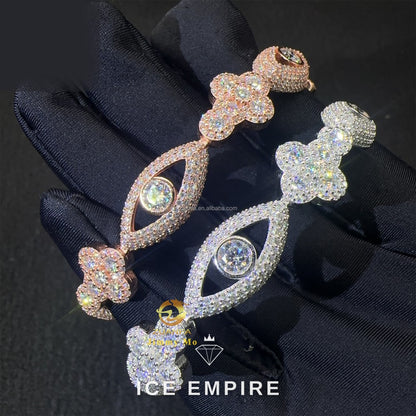 Iced Out 925 Silver Moissanite Cuban Chain