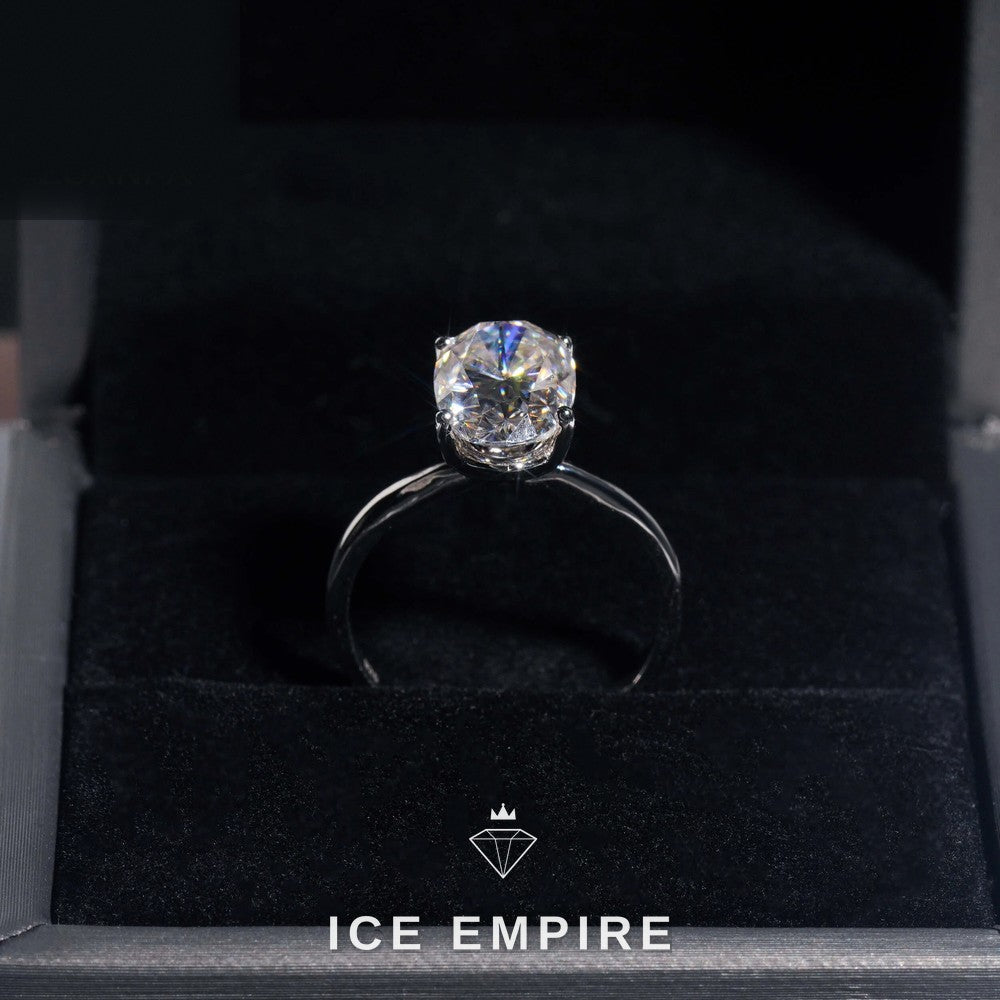 Iced Out Rose Gold Plated Moissanite Wedding Band