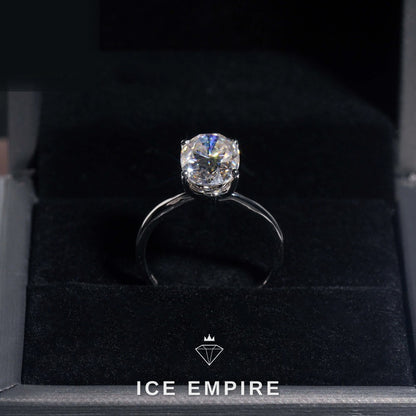 Iced Out Rose Gold Plated Moissanite Wedding Band