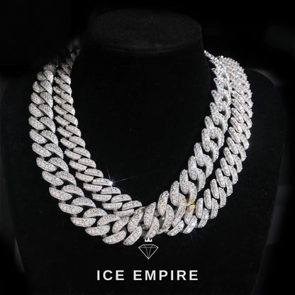 Iced Out Rose Gold Plated Moissanite Cuban Chain