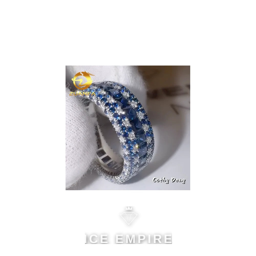 Iced Out 925 Silver Moissanite Cuban Chain