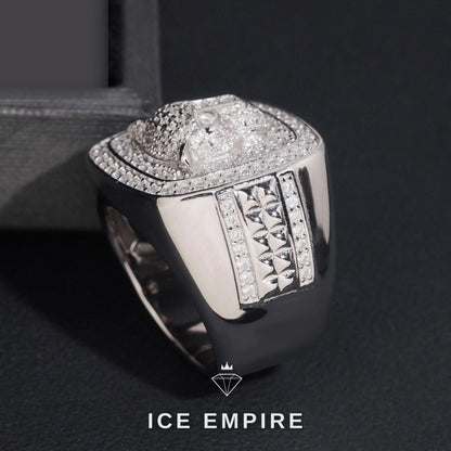 Iced Out Rose Gold Plated Moissanite Ring