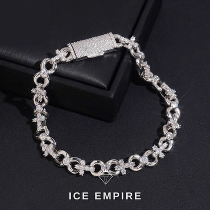 Iced Out Cross 925 Silver Moissanite Cuban Chain