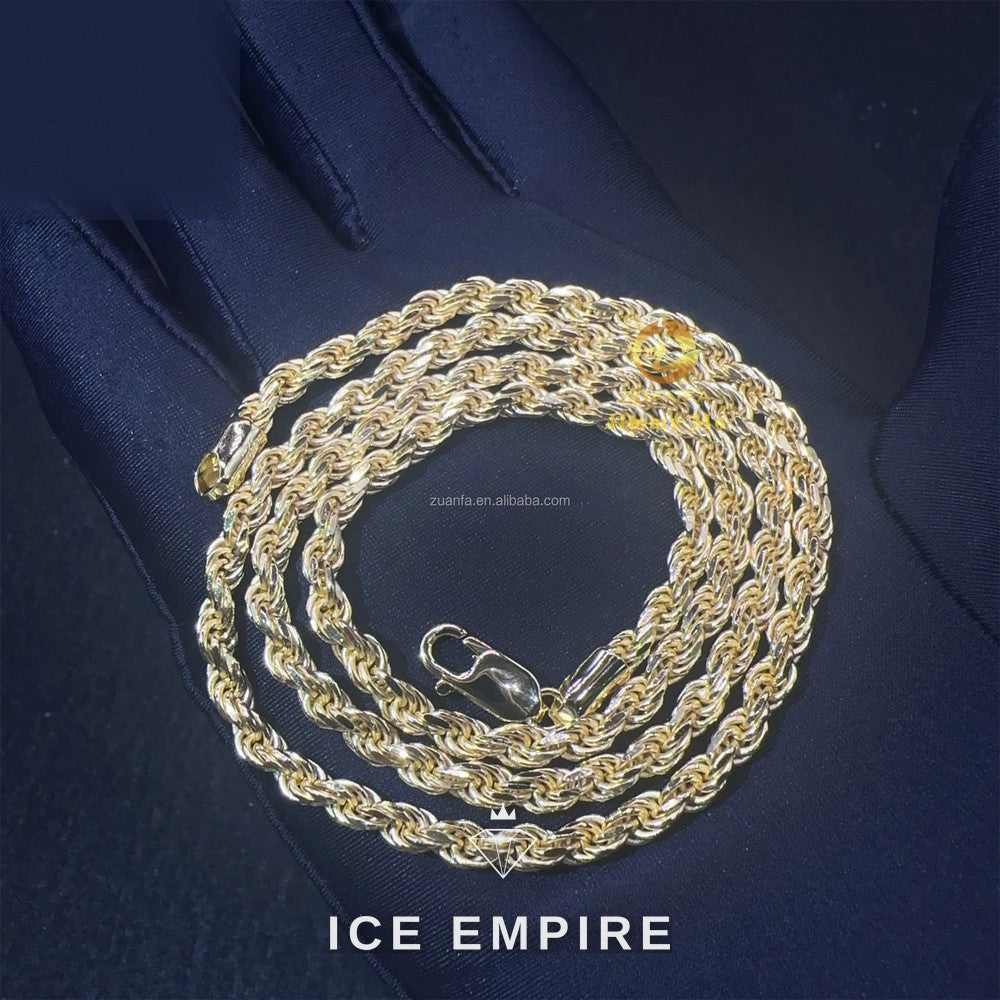 Iced Out Rose Gold Plated Moissanite Cuban Chain